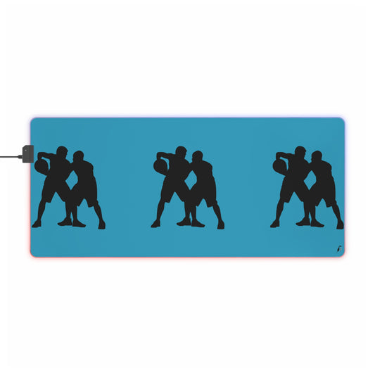 LED Gaming Mouse Pad: Basketball Turquoise