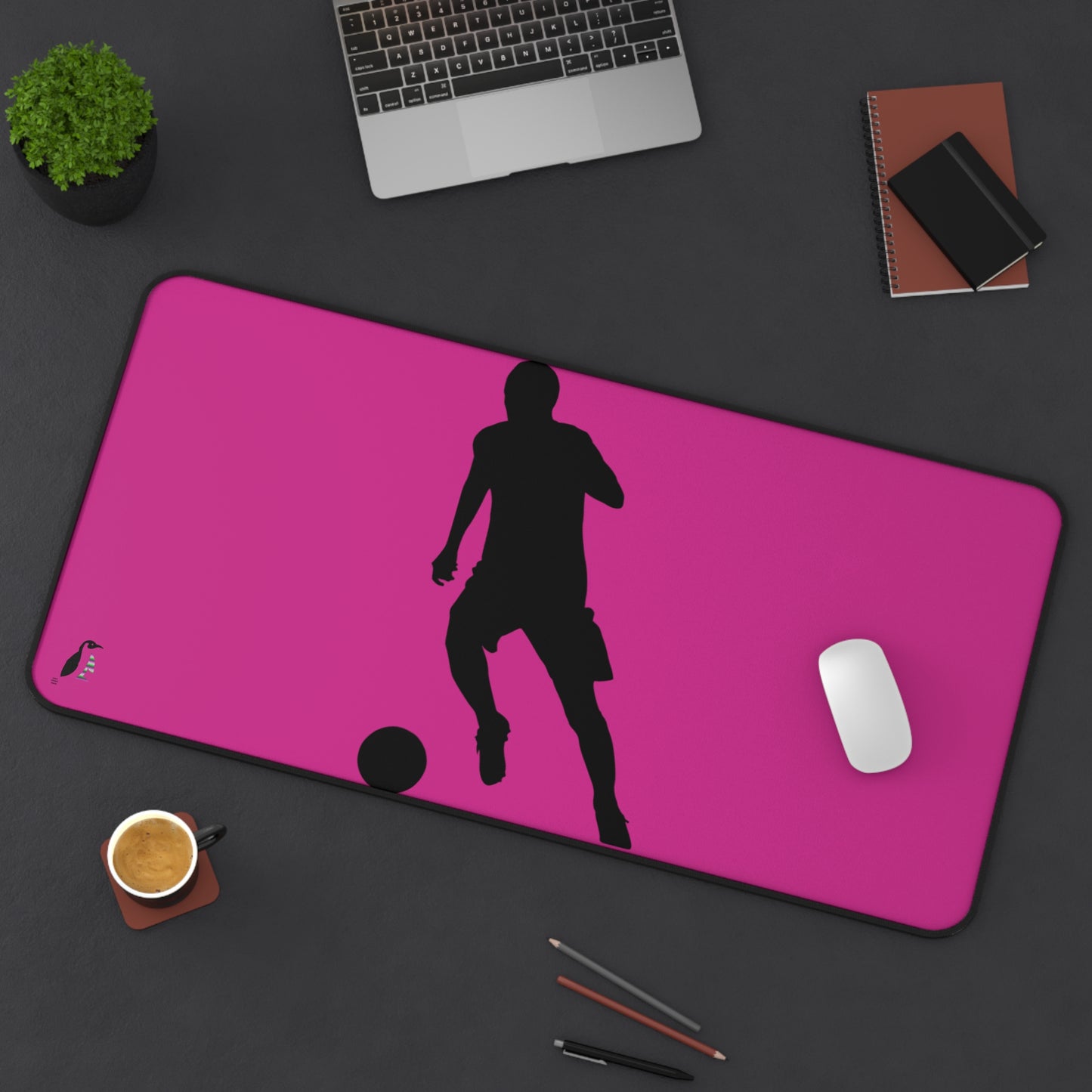 Desk Mat: Soccer Pink