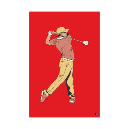 Premium Matte Vertical Posters: Golf Red