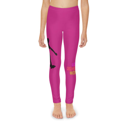 Youth Full-Length Leggings: Skateboarding Pink