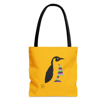 Tote Bag: Crazy Penguin World Logo Yellow