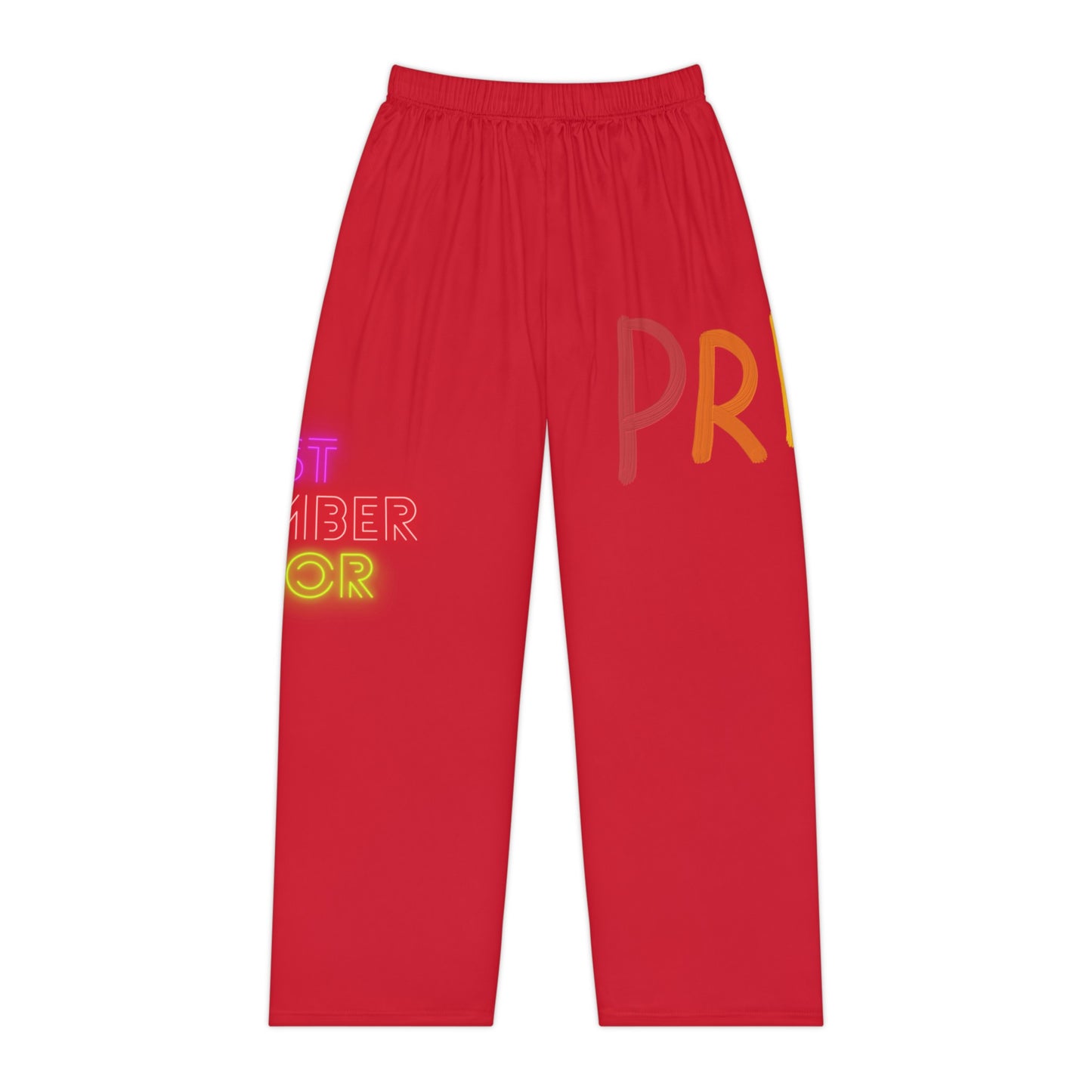 Pambabaeng Pajama Pants: LGBTQ Pride Dark Red 