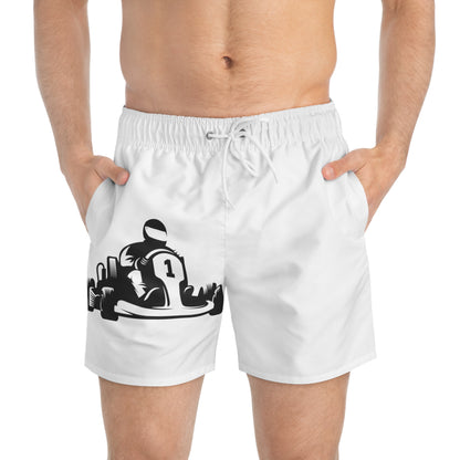 Swim Trunks: Racing White