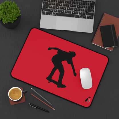 Desk Mat: Skateboarding Dark Red