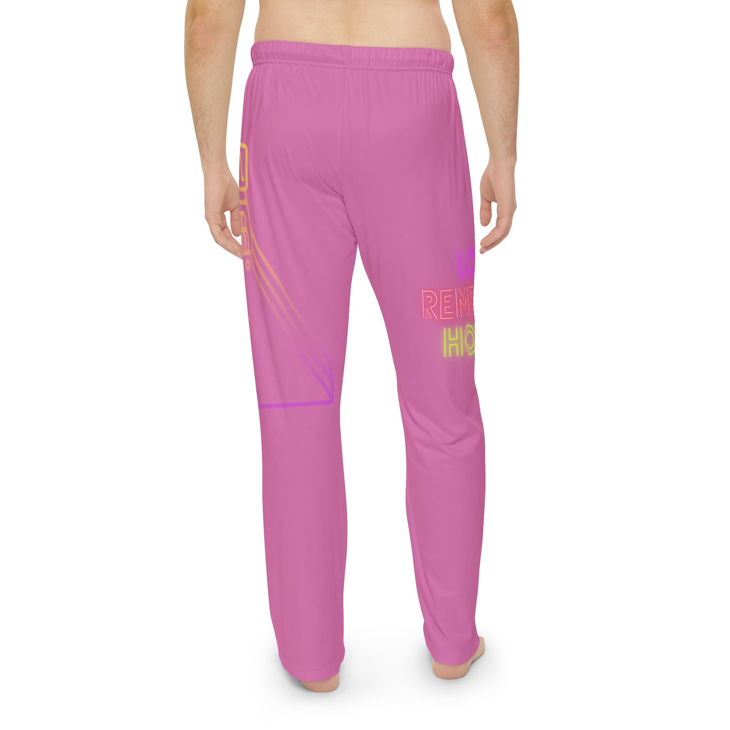 Men's Pajama Pants: Bowling Lite Pink