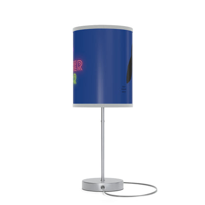 Lamp on a Stand, US|CA plug: Crazy Penguin World Logo Dark Blue