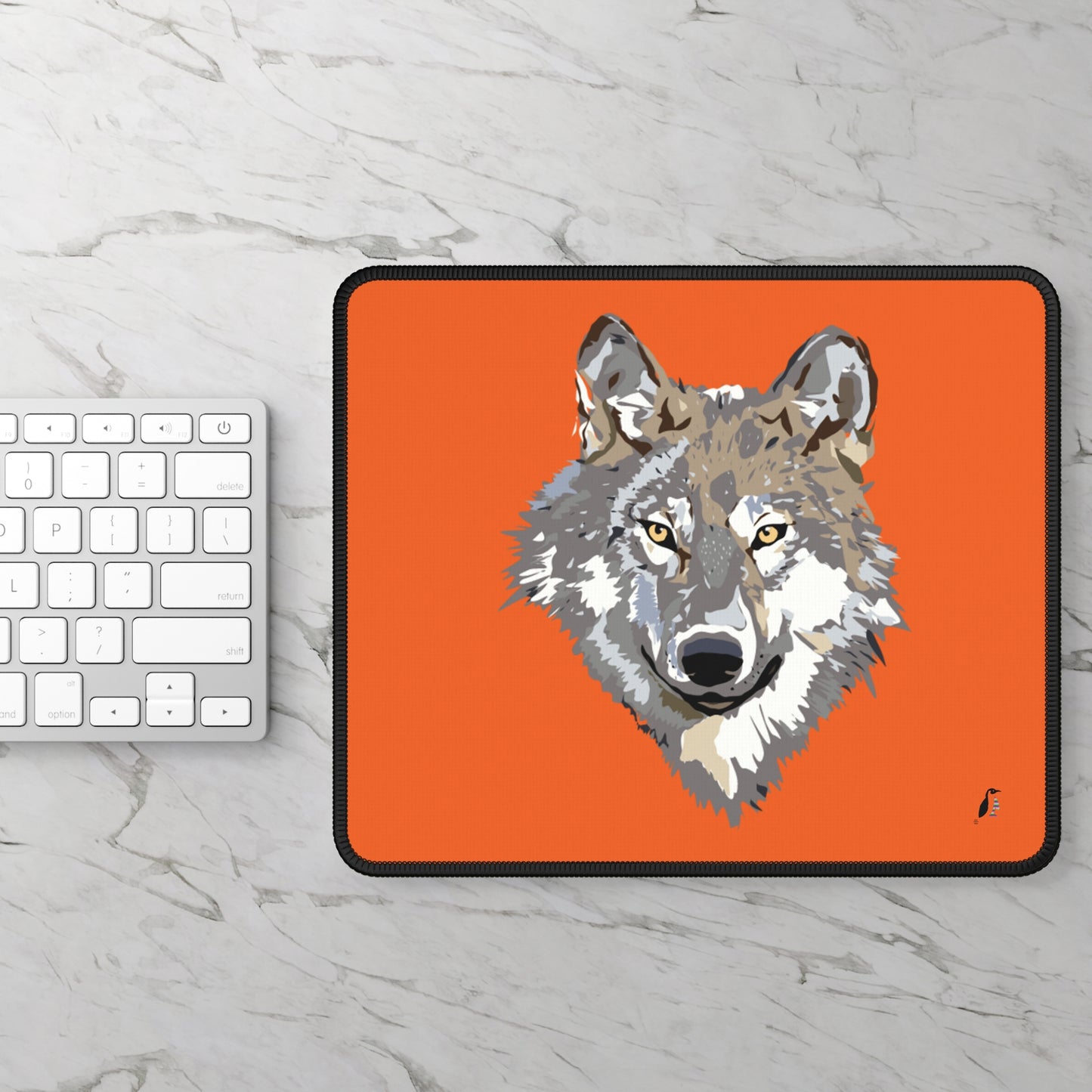 Gaming Mouse Pad: Wolves Orange