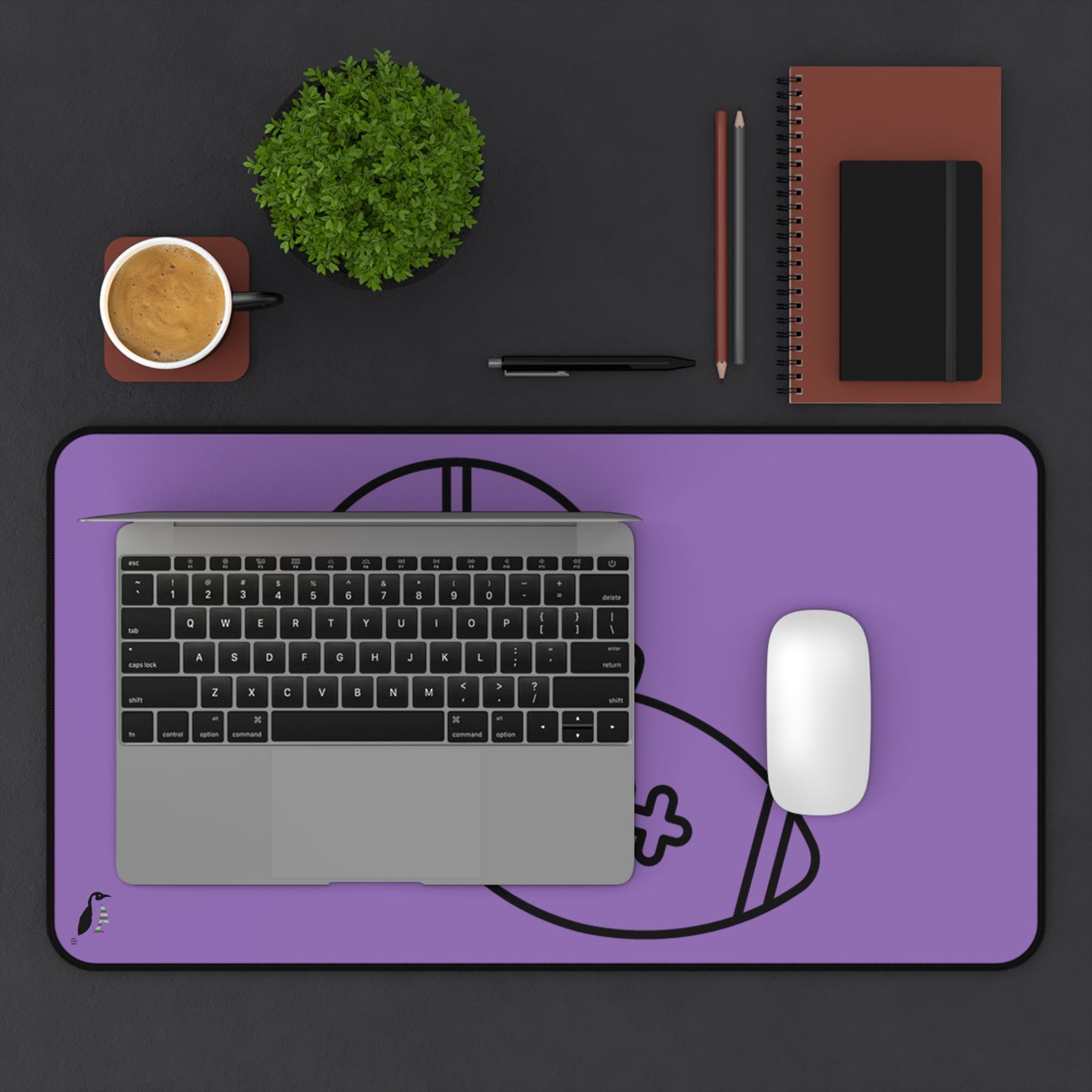 Desk Mat: Football Lite Purple