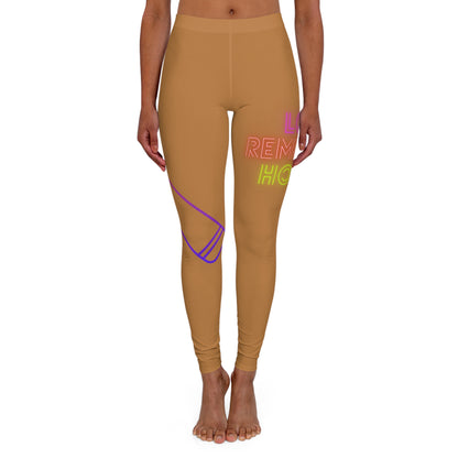 Women's Spandex Leggings: Music Lite Brown