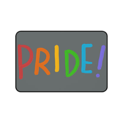 Desk Mat: LGBTQ Pride Dark Grey