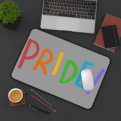 Desk Mat: LGBTQ Pride Grey