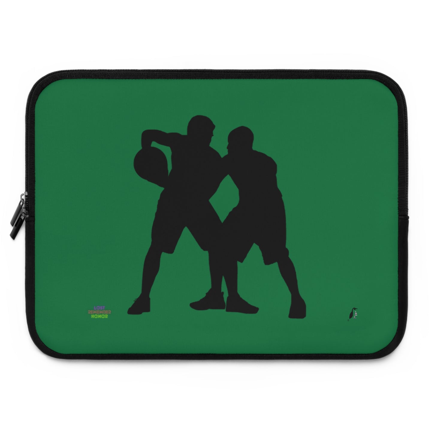 Laptop Sleeve: Basketball Dark Green