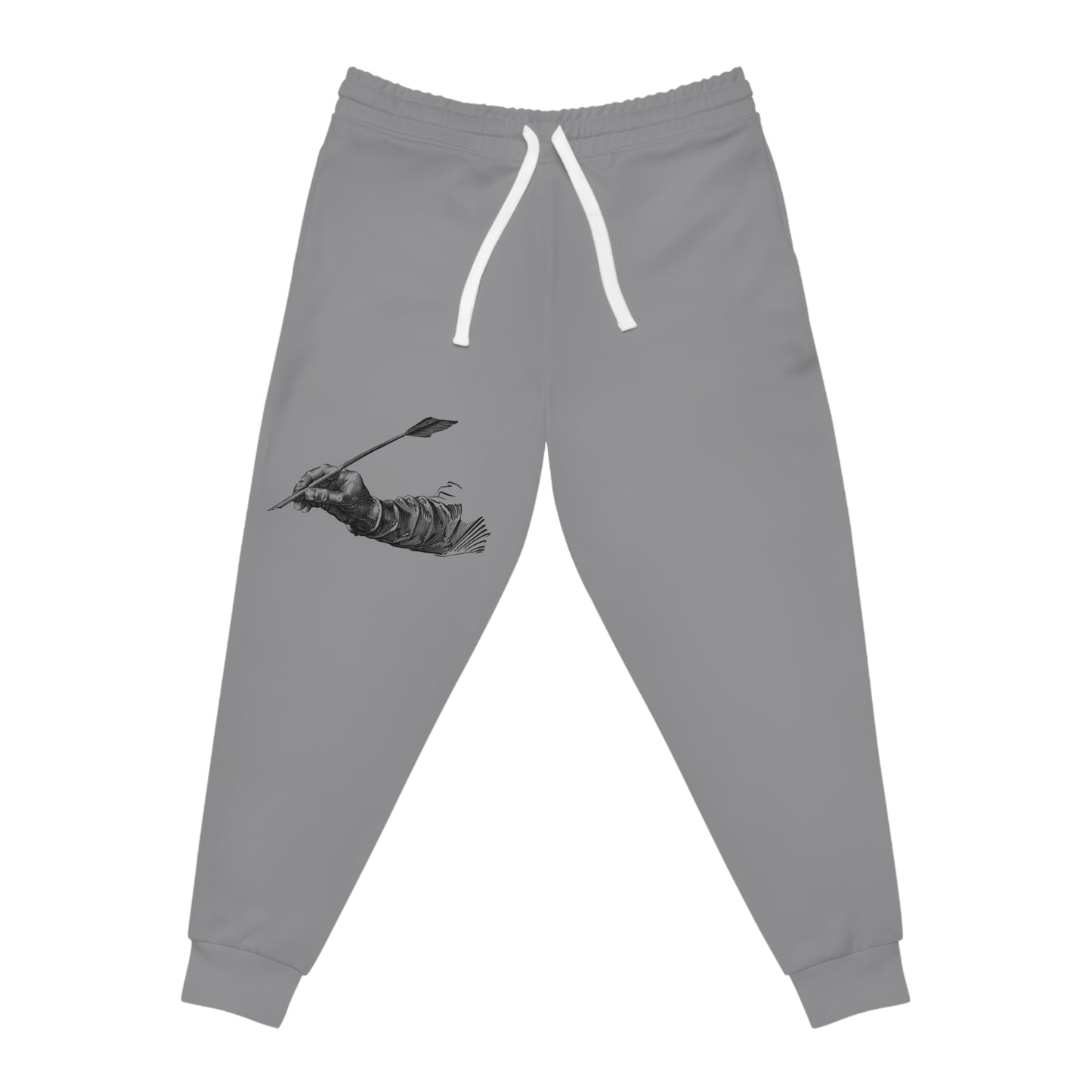 Athletic Joggers: Writing Grey