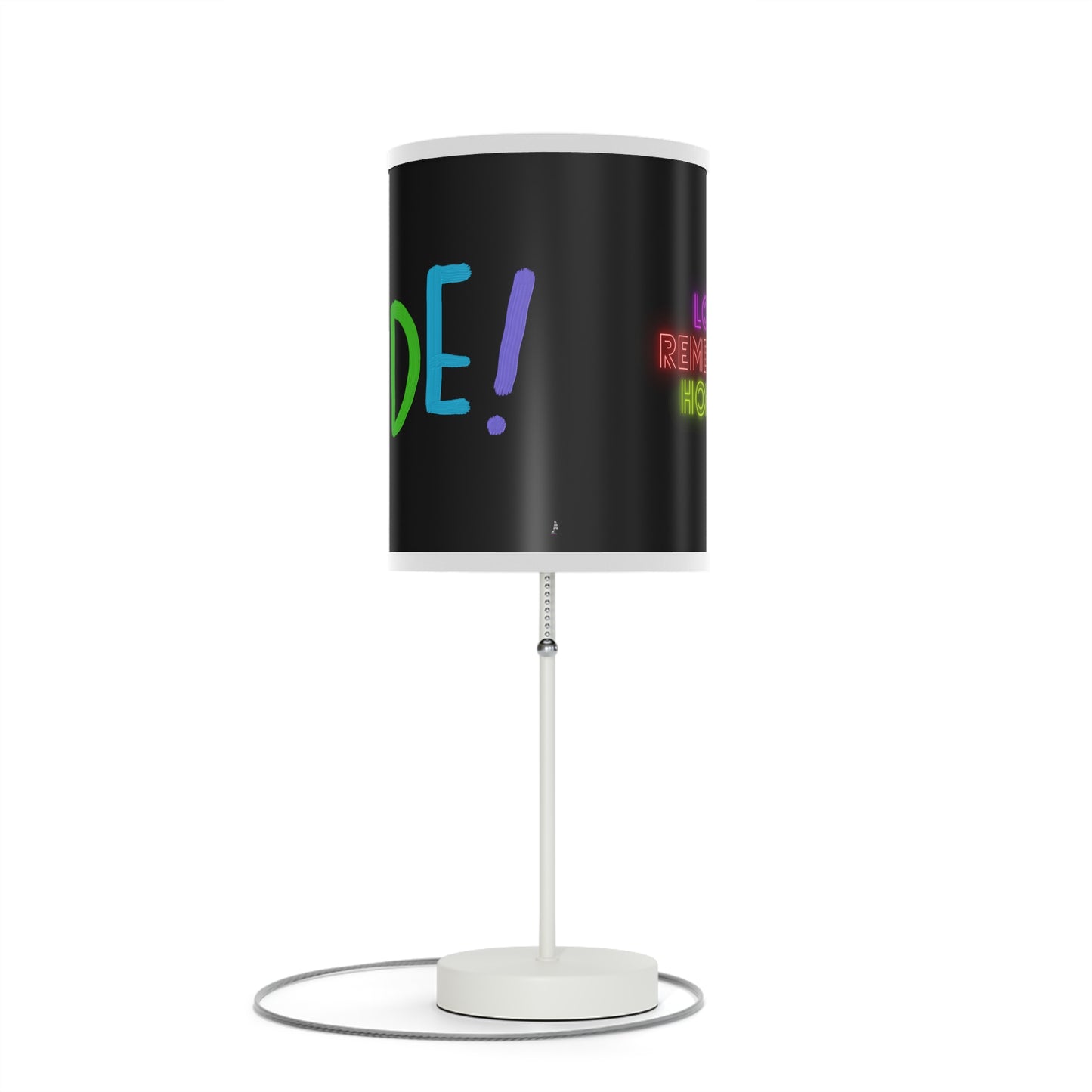 Lamp on a Stand, US|CA plug: LGBTQ Pride Black