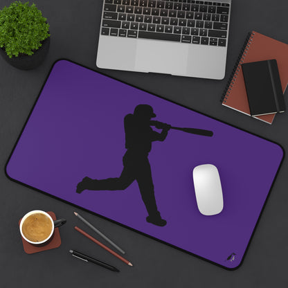 Desk Mat: Baseball Purple