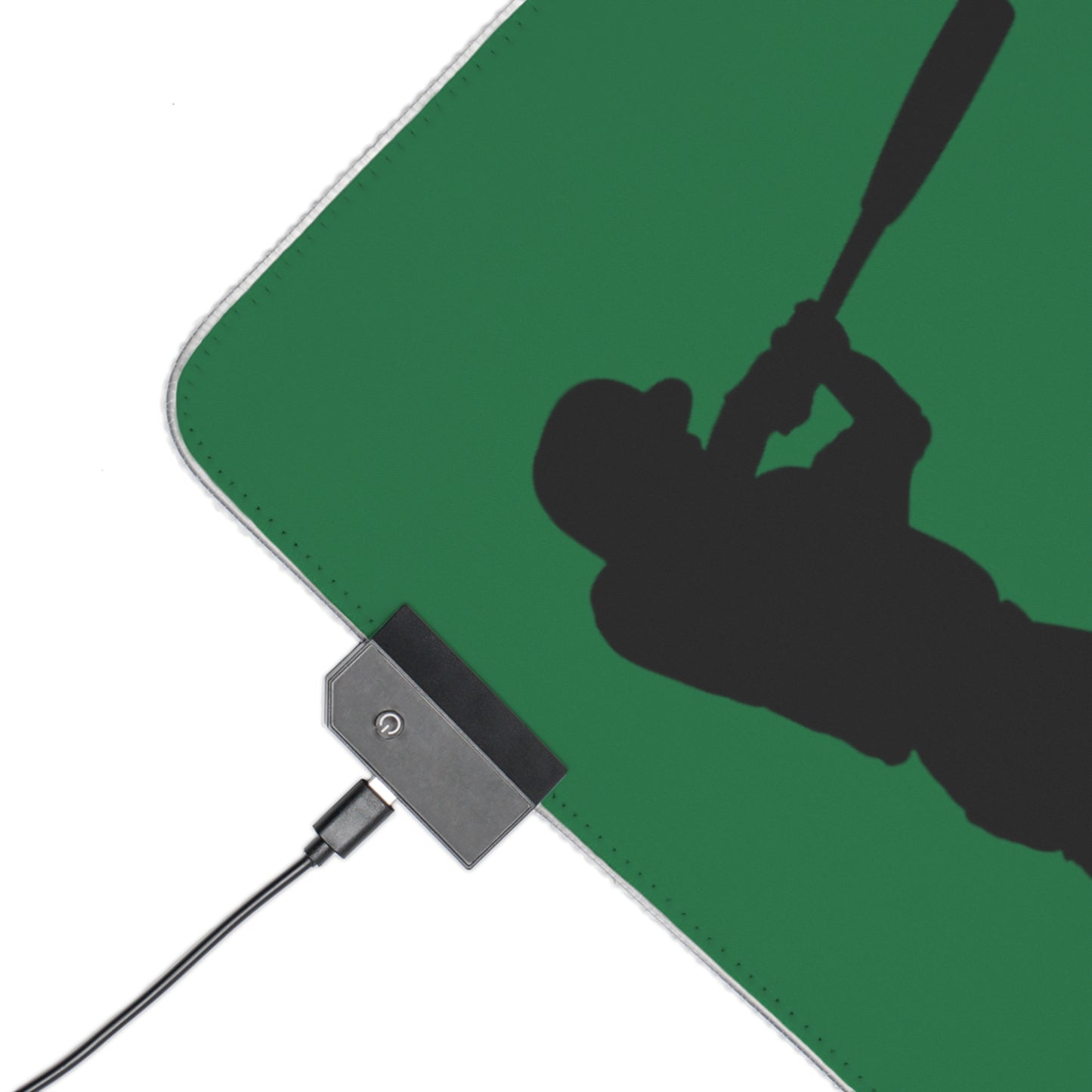 LED Gaming Mouse Pad: Baseball Dark Green