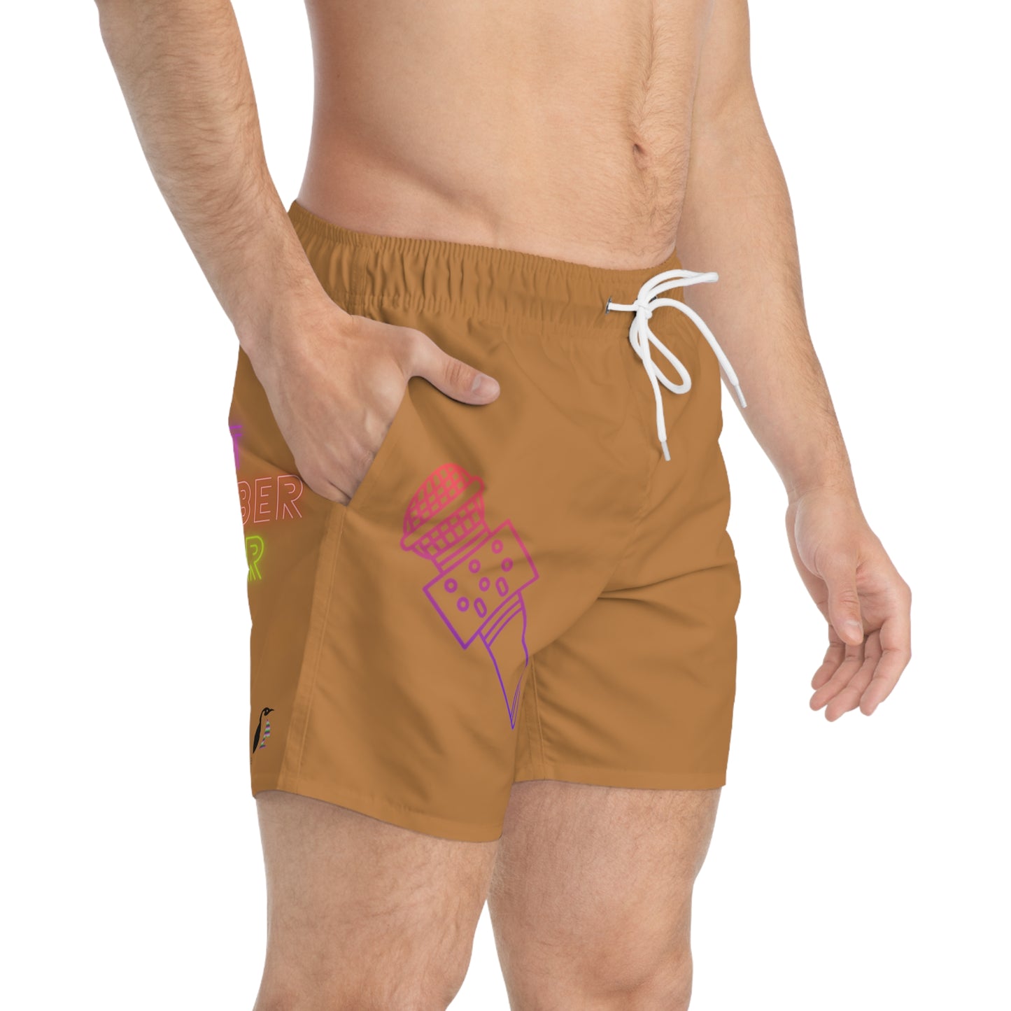 Swim Trunks: Music Lite Brown