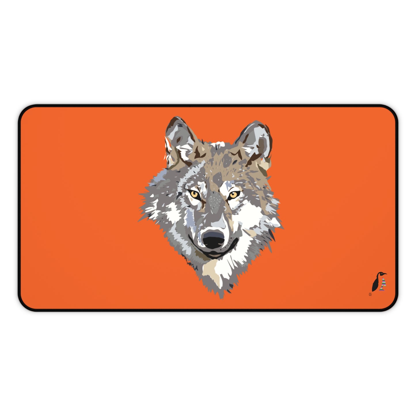 Desk Mat: Wolves Orange