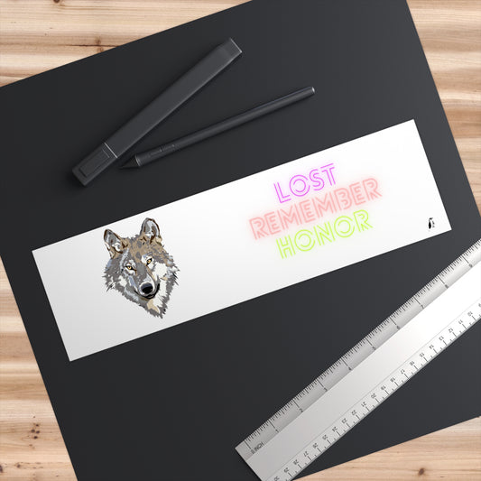 Bumper Stickers: Wolves White