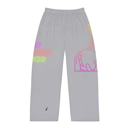 Men's Pajama Pants: Bowling Lite Grey