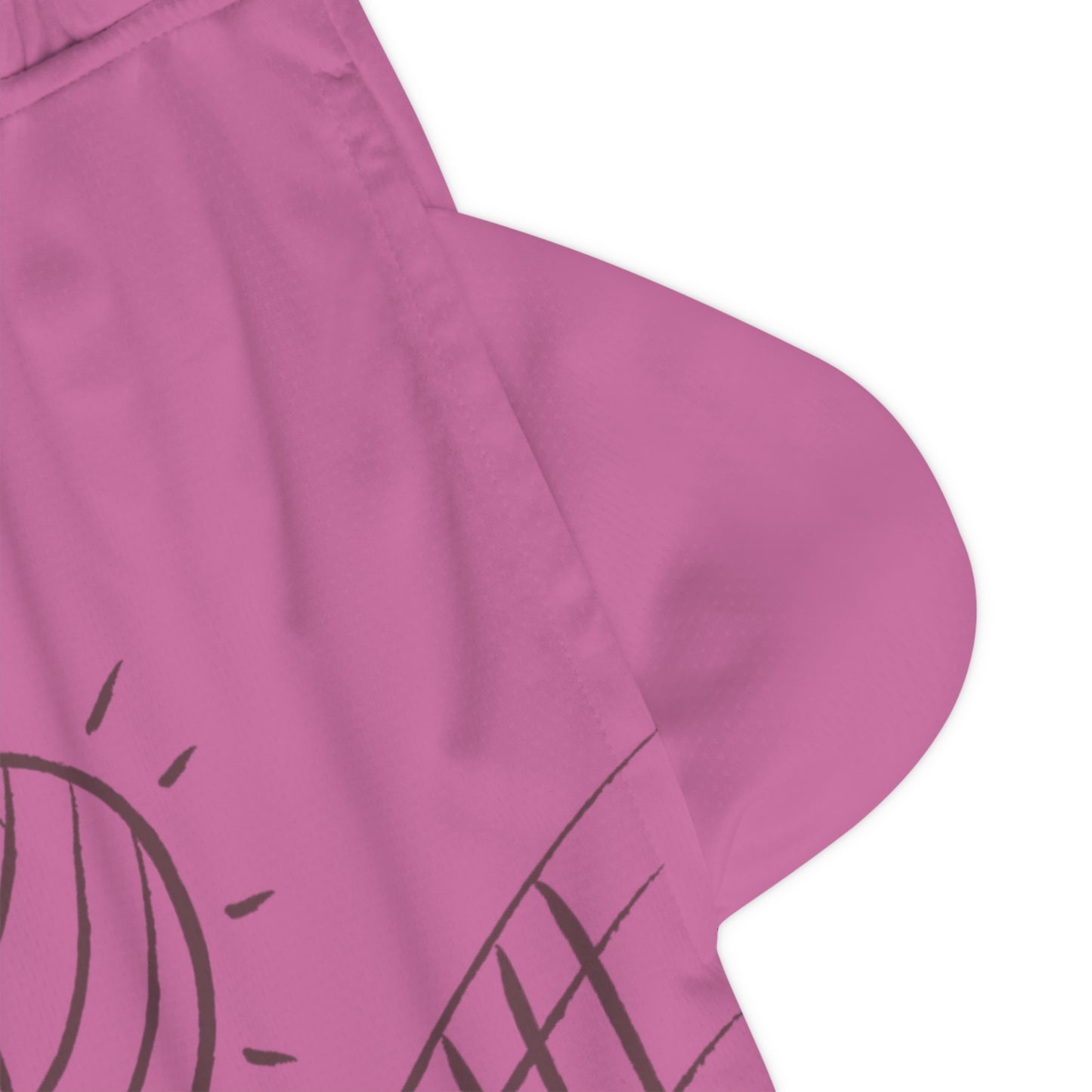 Basketball Rib Shorts: Volleyball Lite Pink