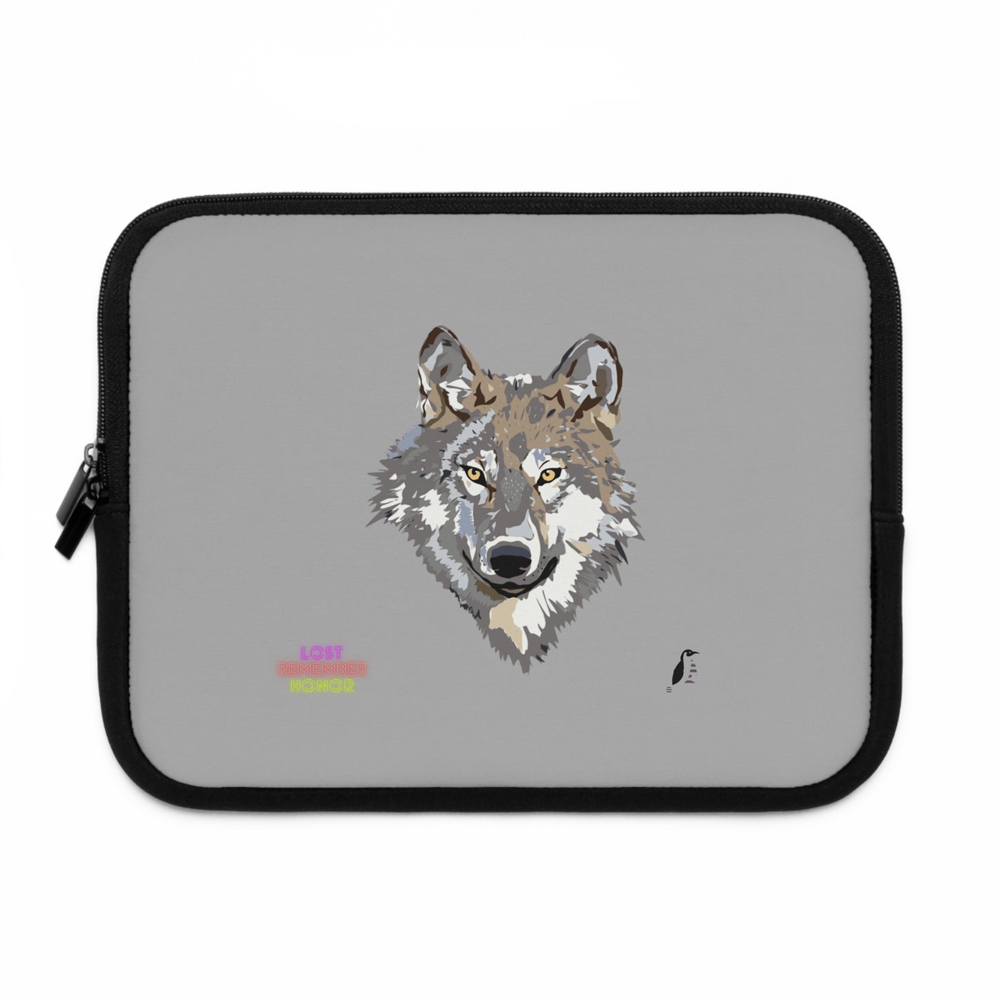 Laptop Sleeve: Wolves Lite Grey