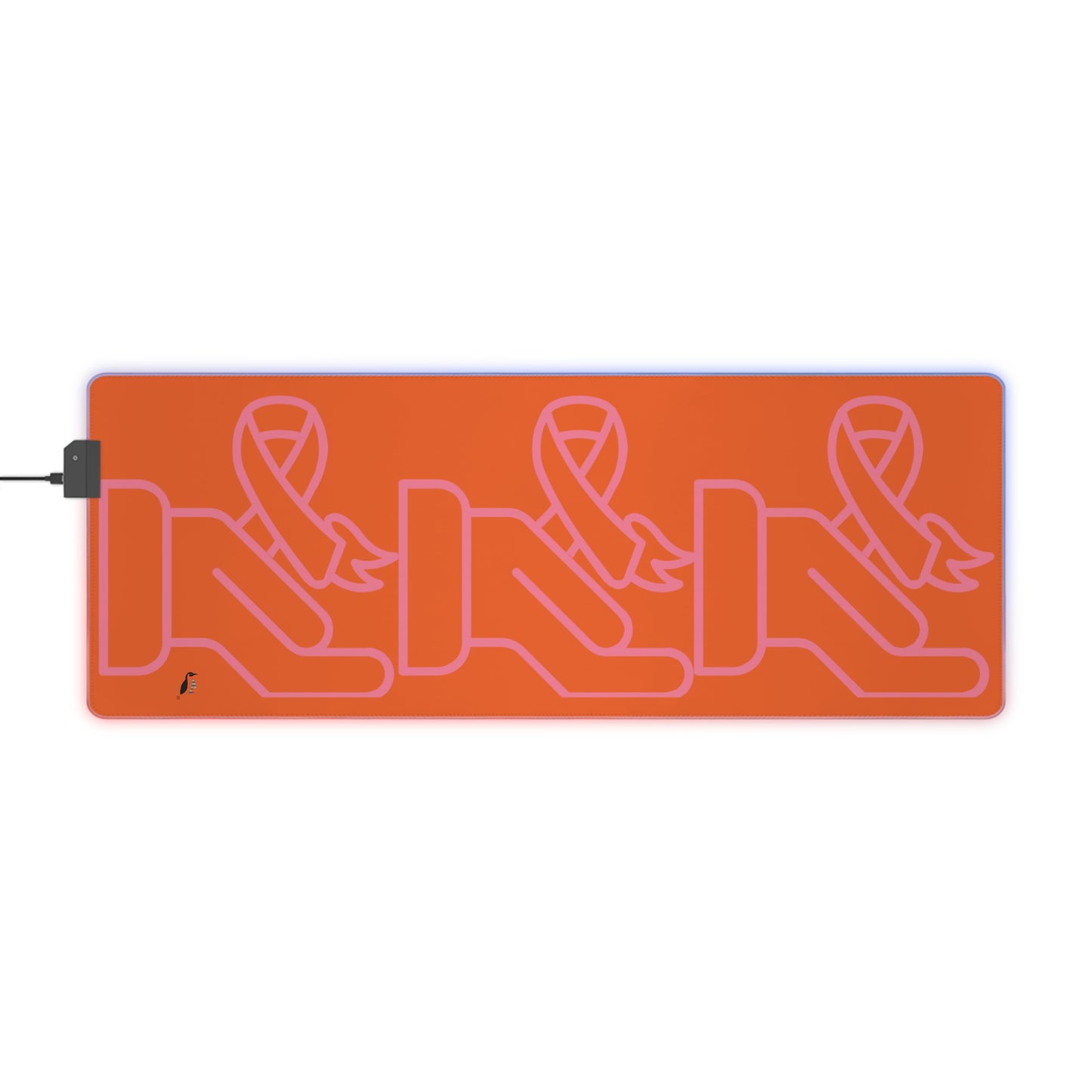 LED Gaming Mouse Pad: Fight Cancer Orange