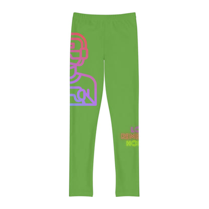 Youth Full-Length Leggings: Gaming Green