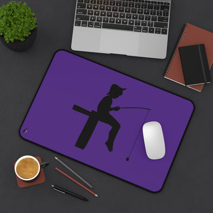 Desk Mat: Fishing Purple