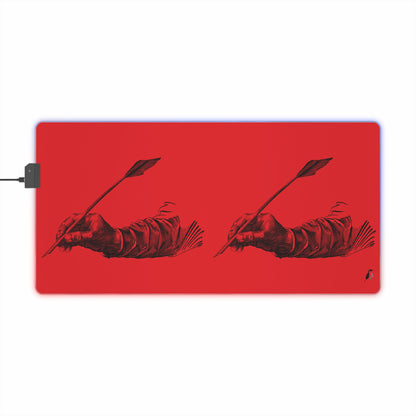 LED Gaming Mouse Pad: Writing Red