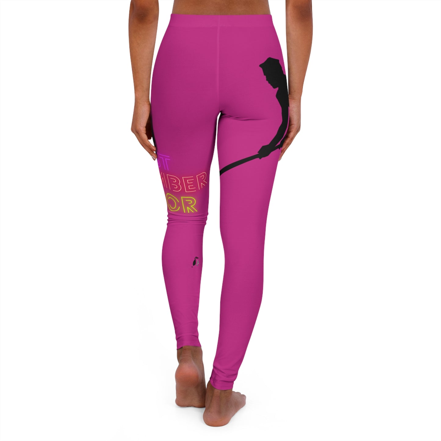 Women's Spandex Leggings: Hockey Pink