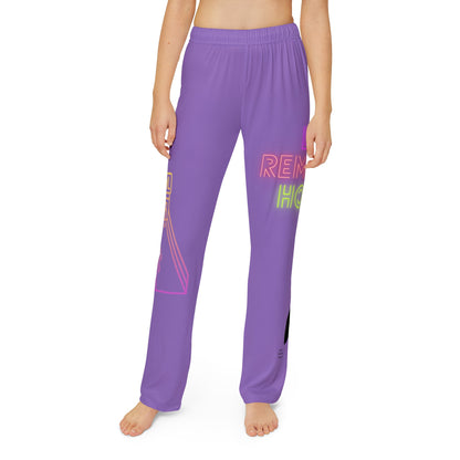 Kids Pajama Pants: Bowling Lite Purple