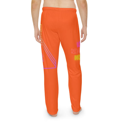 Men's Pajama Pants: Bowling Orange