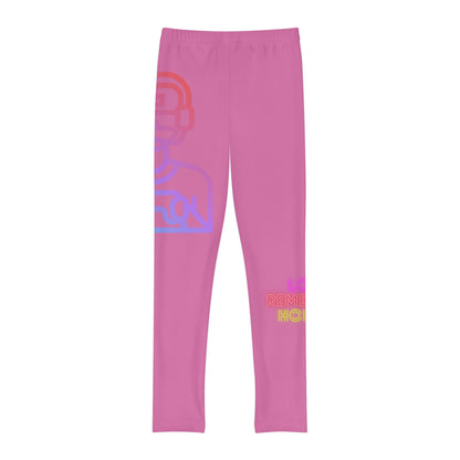 Youth Full-Length Leggings: Gaming Lite Pink