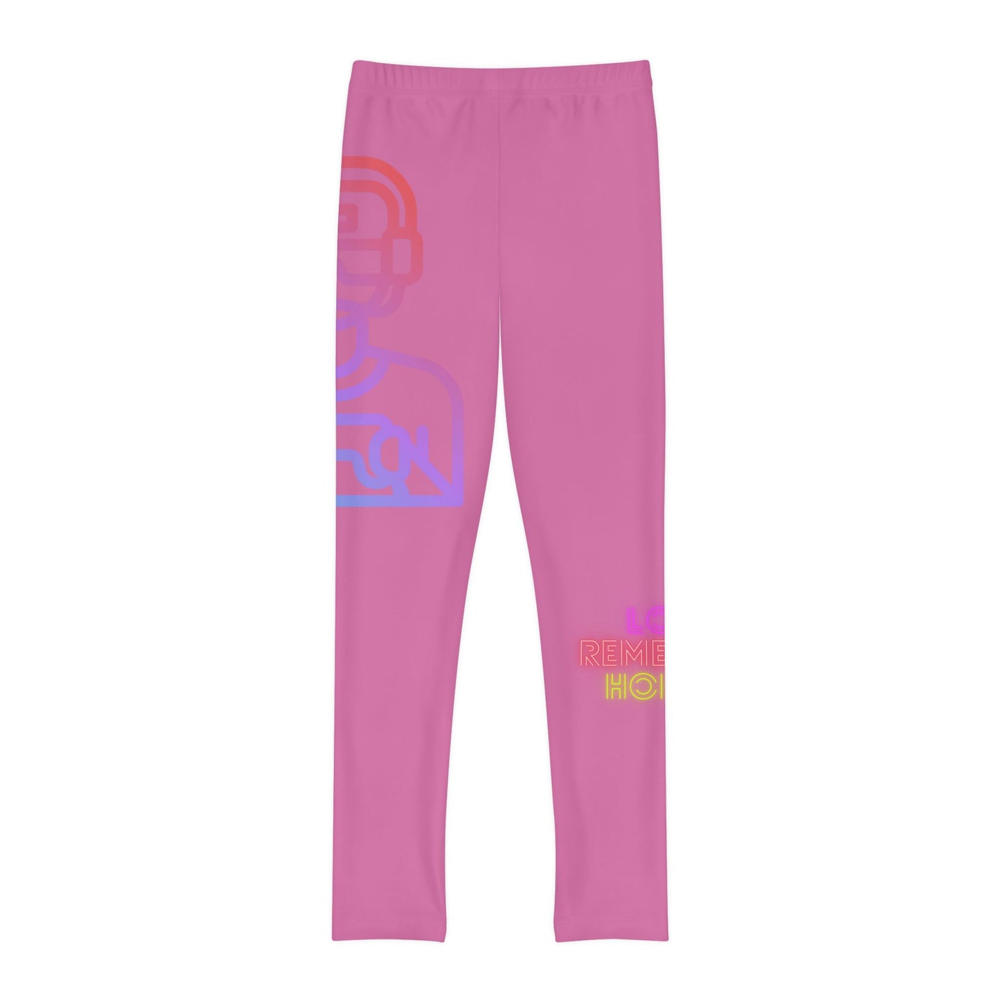 Youth Full-Length Leggings: Gaming Lite Pink