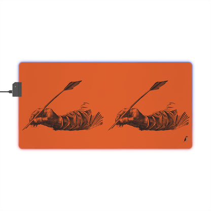 LED Gaming Mouse Pad: Writing Orange