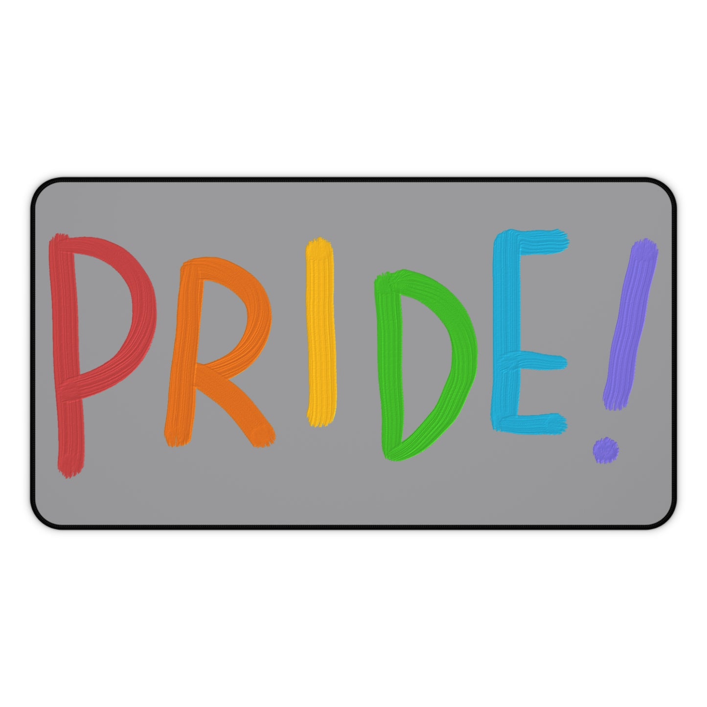 Desk Mat: LGBTQ Pride Grey