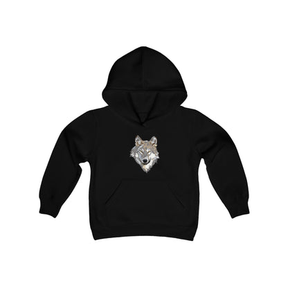 Youth Heavy Blend Hooded Sweatshirt: Wolves