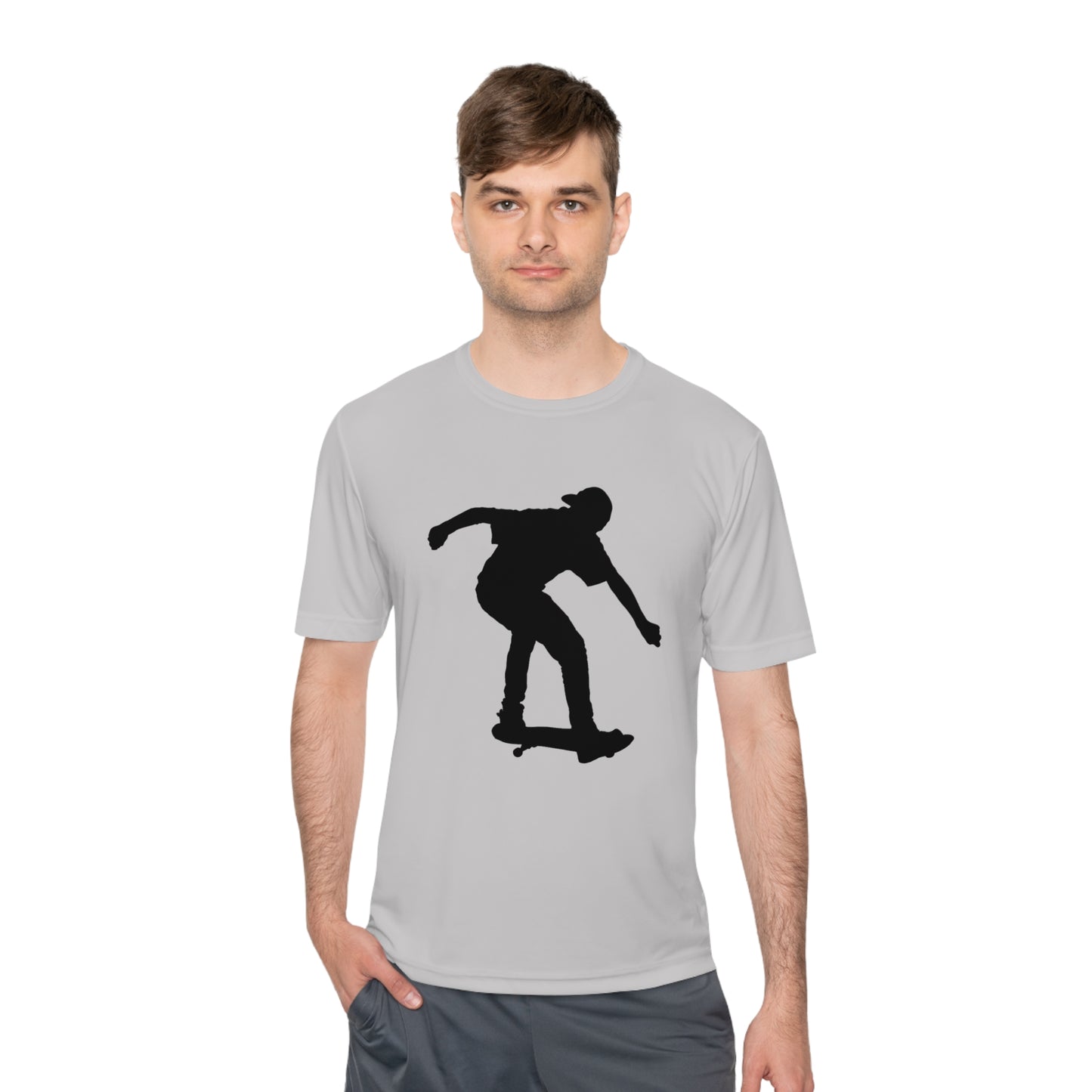 Moisture Wicking Tee: Skateboarding #1