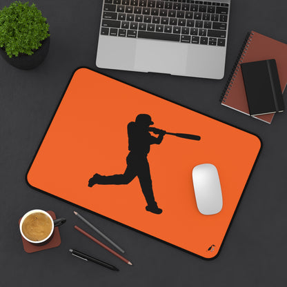 Desk Mat: Baseball Orange