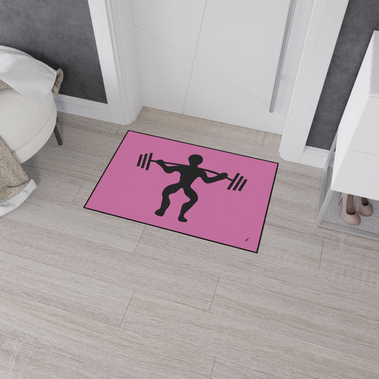 Heavy Duty Floor Mat: Weightlifting Lite Pink