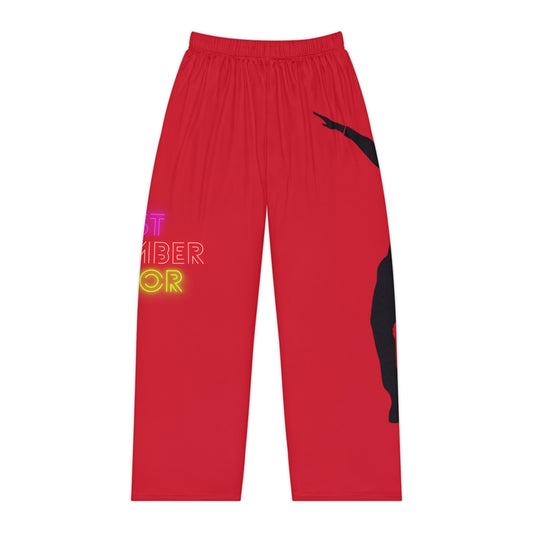 Women's Pajama Pants: Dance Dark Red