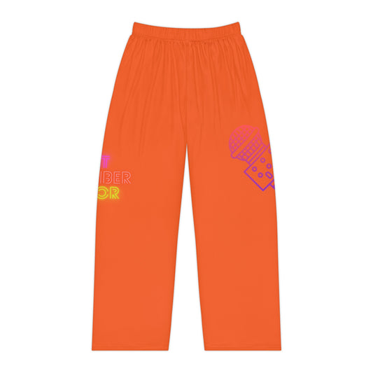 Women's Pajama Pants: Music Orange