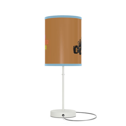 Lamp on a Stand, US|CA plug: Racing Lite Brown