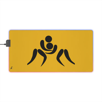 LED Gaming Mouse Pad: Wrestling Yellow