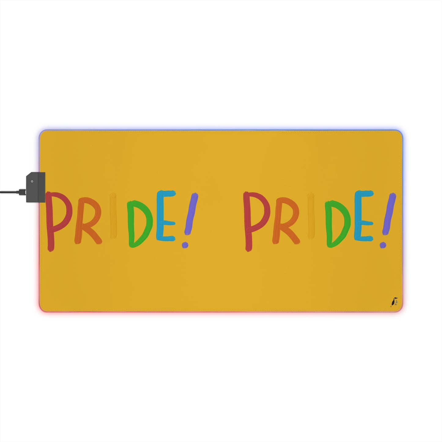 LED Gaming Mouse Pad: LGBTQ Pride Yellow