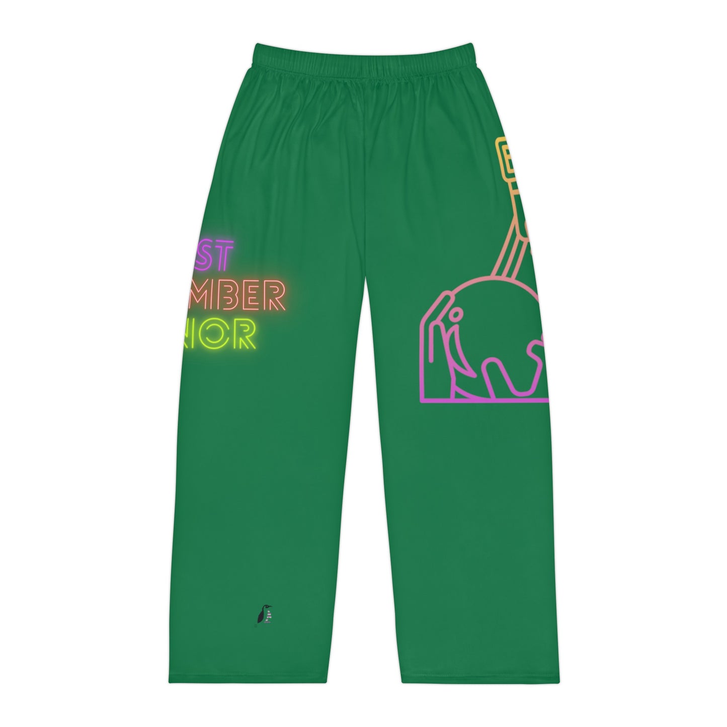 Men's Pajama Pants: Bowling Dark Green