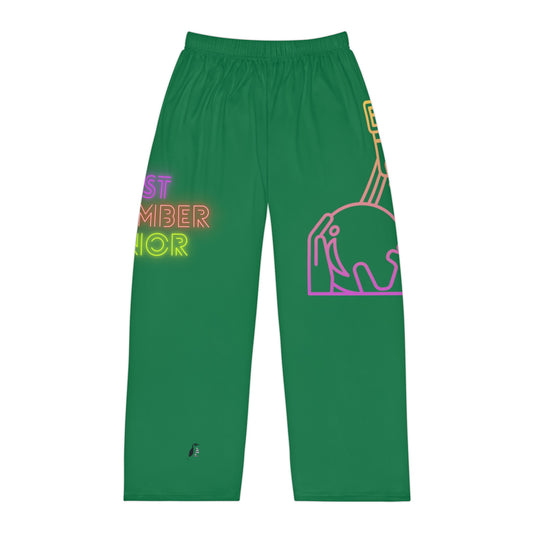 Men's Pajama Pants: Bowling Dark Green