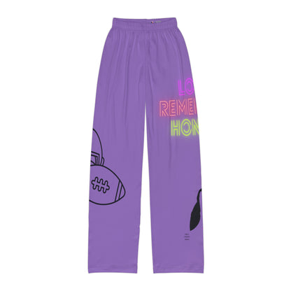 Kids Pajama Pants: Football Lite Purple