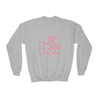 Youth Crewneck Sweatshirt: Fight Cancer